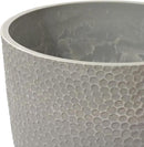 LA JOLIE MUSE 20 inch Tall Planters Set of 2, Tall Round Planters for Outdoor Plants, Grey Flower Pots for Front Door,Patio and Deck,Honeycomb. by CozyNest Decor