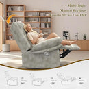 Recliner Chair for Adults, Oversized Manual Pull Tab Reclining Chair, 2-Tier Cushions, Minimalist Style Single Sofa for Living Room, RV (Polished Microfiber) by CozyNest Decor