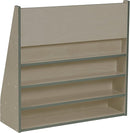 ECR4Kids Streamline Single-Sided Book Display with Storage, Classroom Bookshelf, Grey Wash by TinyTreasures Baby Boutique