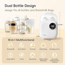 Baby Bottle Warmer, Felizbebe 10-in-1 Bottle Warmers for All Bottles, Detachable Body for Easy Cleaning, Accurate Temperature Control, Timer, Sterili-zing,Milk Warmer for Breastmilk or Formula by TinyTreasures Baby Boutique