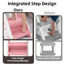 Primlect Space-Saving Potty Training Seat with Ladder, Adjustable Step and Toilet Seat Height, Top Handles for Easy Climbing, Easy to Carry, Portable Toddler Toilet Trainer for Small Bathrooms by TinyTreasures Baby Boutique