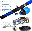 PROBEROS Kids Fishing Pole - Portable Telescopic Fishing Rod and Reel Combo Kit - Spincast Fishing Reel Casting Rods with Lures Lines Tackle Box and Bag for Boys Girls Youth Fishing by TinyTreasures Baby Boutique
