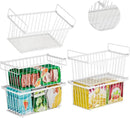 5 Pack Stackable Deep Freezer Organizer Bins ，Upgraded Bottom Leak-Proof net，Encryption and Hardening ， Freezer Organizer Bins for 5 to 7 Cu.FT Small Chest Freezer， Easy Get Bottom Foods by CozyNest Decor