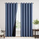 ChrisDowa 100% Blackout Curtains 84 inch Long for Bedroom with Black Liner, Extra Wide 2 Thick Layers Total Blackout Thermal Insulated Grommet Window Curtains 2 Panels Set (Stone Blue, 60 x 84 Inch) by TinyTreasures Baby Boutique