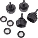 Inner 3/4 inch to Single 1/4 Pipe Joint with Four Black Strainer 6-Point Washers，Garden Irrigation System Used in Gardens,Lawns by GreenHaven Gardens
