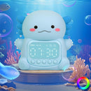 Axolotl Alarm Clock with Night Light for Kids, Rechargeable Silicone Lamp Time to Wake Clock Cute Animal Tabletop Lamp, Perfect Sleep Companion for Boys Girls, Blue by TinyTreasures Baby Boutique