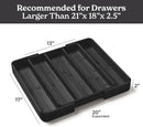 SMIRLY Silverware Drawer Organizer – Bamboo Kitchen Drawer Organizer, Adjustable Utensil Holder and Cutlery Tray, Drawer Dividers for Flatware and Kitchen Utensils by CozyNest Decor