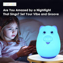 Combined Bluetooth Speaker & Nightlight With 9 Color Emissions, Child Friendly Silicone & BPA Free, USB Recharging, Receives Audio From Computer, Phone Or Tablet, and includes Remote Control (Pig) by TinyTreasures Baby Boutique