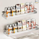 2PCS Kitchen Spice Rack, SUS304 Stainless steel Wall Mount Storage Rack, Seasoning Container, 19.7Inch Spice Organizer, Kitchen Seasoning Hanging Rack, Bathroom Shelf for Storing Toiletries by CozyNest Decor
