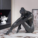 Guichifun Yoga Dancer Statue Home Decoration - Resin Bronze Sculpture Modern Creative Home Garden Statue Handicrafts Art Ware Home Décor Office Room or Outdoor Garden Gifts 16.3 x 7.15 x 13.9 Inch by CozyNest Decor