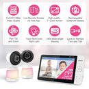 VTech 2-Cameras Smart WiFi Baby Monitor with 1080p FHD Video, Free App with Motion Video, Sound/Motion Detection and Notifications, 7" IPS Display with Split-Screen, Pan-Tilt-Zoom: Smart HQ Max Twin by TinyTreasures Baby Boutique