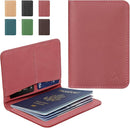 ALLIVE Passport Holder for Travel Women Men,Genuine Leather Passport Cover Wallet,Travel Must Haves Airport Essentials Travel Gifts Pink by TinyTreasures Baby Boutique