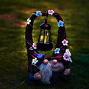 Outdoor Couple Gnome Decorations with Solar Light Lantern Double Cute Gnomes Resin Statues Outdoor Decor Gifts for Valentine's Day Anniversary(Couple Gnome) by GreenHaven Gardens