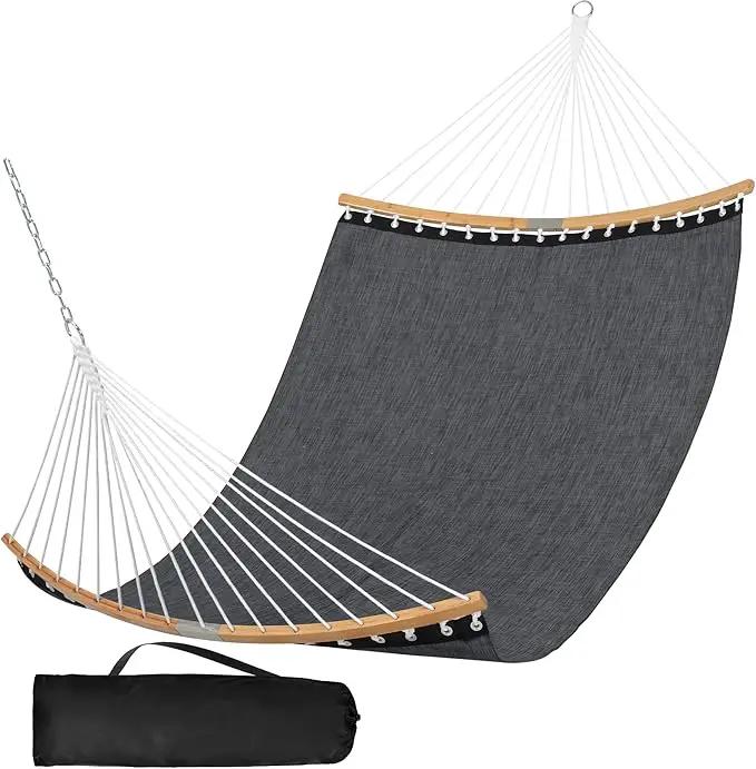 SUNCREAT Hammocks Portable Double Outdoor Hammock, 450lbs Capacity, Quick Dry 2 Person Hammock with Carrying Bag, Dark Gray