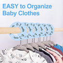 Pro Goleem Baby Closet Dividers Blue Baby Closet Organizer for Nursery Baby Clothes Size Age Dividers Fits 1.5" Rod 6 PCS by TinyTreasures Baby Boutique