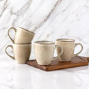 GBHOME Ceramic Coffee Mugs Set of 4, 12oz Stoneware Coffee Mugs Set For Dad Mom Women MEN, Light Weight Ceramic Coffee Cups for Latte/Tea/Beer/Hot Cocoa, Dishwasher & Microwave Safe,Cappuccino by CozyNest Decor