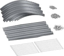 Land Guard 8×2×1ft Galvanized Raised Garden Bed Kit, 108 Gallon Capacity Raised Garden Boxes Outdoor, Oval Metal Raised Garden Beds for Vegetables, Modern Grey(with 10 Connecting rods) by GreenHaven Gardens