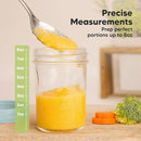 KeaBabies 4pk 8oz Glass Baby Food Containers with Lids - Leak-Proof, Microwavable Small Glass Jars, Baby Purees & Toddler Snack Storage Containers, BPA-Free, Dishwasher & Freezer Safe (Musk Dusk) by TinyTreasures Baby Boutique