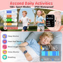 Smart Watch for Kids, 1.85" Fitness Tracker Pedometer Watch, Health, Sleep Monitor, Puzzle Games, Alarm Clock, Camera, Music Player, Torchlight, Activity, Gift Toys for 4 - 13 Years Old Boys and Girls by TinyTreasures Baby Boutique