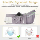 Baby Carrier Newborn to Toddler, Lightweight Ergonomic Baby Hip Seat Carrier Up to 33lbs, Adjustable Extended Waistband Infant Carrier with Breathable Sunshield, Light Grey by TinyTreasures Baby Boutique