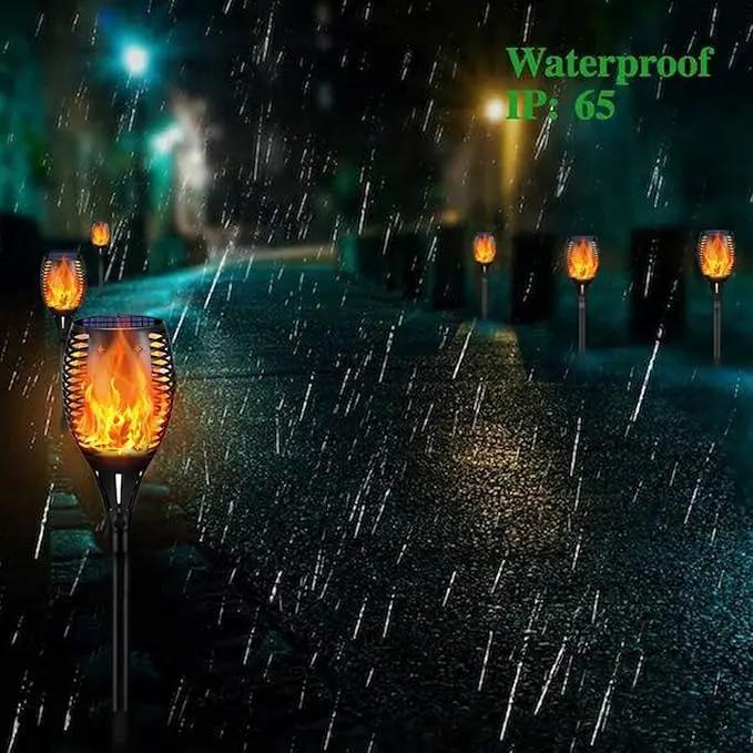 YoungPower Solar Outdoor Torch Lights Flickering Flame, 43" Outdoor Path Lights Waterproof Torch for Garden Yard Patio, 8 Pack, photo 5 of 7