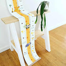 Kids Growth Chart, Wood Frame Fabric Canvas Height Measurement Ruler from Baby to Adult for Child's Room Decoration 7.9 x 79in (7.9 x 79in, Giraffe) by TinyTreasures Baby Boutique