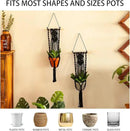 Artilady Black Plant Hanger Macrame Hanging Planter for Indoor Boho Plants Holder with Hooks Hanging Plant Basket Outdoor Window Wall Plants Home Decor by GreenHaven Gardens