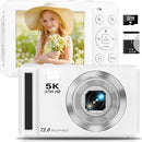 5K Digital Camera - 72MP UHD Digital Cameras for Photography - Autofocus Point and Shoot Small Camera with Flash for Kids - 2.8 Inch Screen Compact Portable Vlogging Camara with 16X Zoom, 32GB SD Card by TinyTreasures Baby Boutique