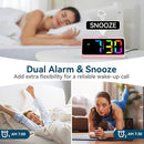 Netzu Loud Alarm Clock for Heavy Sleepers, RGB Alarm Clocks for Bedrooms Seniors Kids, Plug in Digital Clock with 5 Dimmers, 2 Alarms, 4 Volumes and Snooze by TinyTreasures Baby Boutique