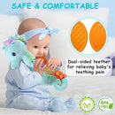Fuzqq Baby Toys 0-6 Months,Musical Stuffed Animal Plush Toy with Rattle,Soft Newborn Toy for 0 3 6 9 12 Months Girls,Baby Boy Gift,Blue by TinyTreasures Baby Boutique