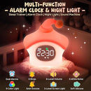 Star Alarm Clock with Night Light for Kids with Sleep Training and Sound Machine, Rechargeable Silicone Lamp OK to Wake Clock，Cute Animal Tabletop Lamp, Perfect Sleep Companion for Boys Girls, Pink by TinyTreasures Baby Boutique