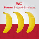 BioSwiss Bandages, Banana Shaped Self Adhesive Bandage, Latex Free Sterile Wound Care, Fun First Aid Kit Supplies for Kids, 50 Count by TinyTreasures Baby Boutique