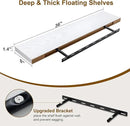 Fun Memories White Floating Shelves 36 Inch Long, 8 Inch Deep Floating Shelf for Wall, 36" W x 8" D Floating Shelves Set of 2, White Deep Wall Shelves for Bedroom, Living Room, Kitchen by CozyNest Decor