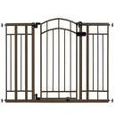 Ingenuity Decorative Extra Tall Baby Gate & Dog Gate, 28.5"-48" Wide, 36" Tall, Hardware or Pressure Mounted, Install on Top or Bottom of Stairs, Banister, or Doorway - Bronze by TinyTreasures Baby Boutique