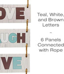 EXCELLO GLOBAL PRODUCTS Large Hanging Wall Sign: Rustic Wooden Decor (Family, Home, Love, Laugh, Live, Dream) Hanging Wood Wall Decoration (11.75" x 32") by CozyNest Decor