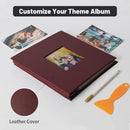 RECUTMS Photo Album Self Adhesive Magnetic Scrapbook 4x6 5x7 8x10 Pictures Scrapbook Album, 40 Pages Photo Book for DIY Baby Family Wedding with Metal Pen and Plastic Board (Brown) by TinyTreasures Baby Boutique