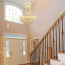 12 - Light Unique Empire Crystal Chandelier for Foyer Entryway Living Room Dining Room Bedroom Entryway Gold Finish by CozyNest Decor