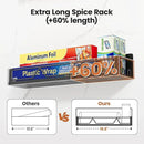 16.9 Inch Wide Large Capacity Magnetic Spice Rack for Refrigerator, 4 Pack Metal Fridge Shelf, Black by CozyNest Decor