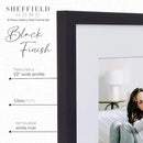 Sheffield Home 9 Piece Gallery Wall Frame Set, 11x14 in. matted to 8x10 in. (Matte Black) by CozyNest Decor