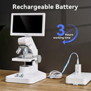 TOMLOV DM301 Pro Microscope for Kids Adults Students, Digital Microscope with 7" Screen, USB & HDMI Output, Wireless Biological Educational Science Scope Camera with Slides Kits for Classroom Home Lab by TinyTreasures Baby Boutique