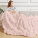 Pink Cozy Faux Fur Twin Blanket for Living Room Bedroom 60x80 Thick Ultra Soft Fuzzy Throw Blanket Fluffy Furry Bed Comforter Home Gifts 860 GSM by CozyNest Decor