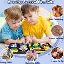 Qizfun Busy Board Book Montessori Toys for 1 2 3 4 Year Old, Boy Birthday Gifts, Educational Sensory Learning Toys for Toddlers 1-3, Car Airplane Travel Activities for Kids Ages 2-4 Year Old by TinyTreasures Baby Boutique