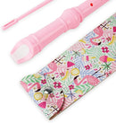 Recorder Instrument for Beginner Kids Adults,8-Hole Soprano Descant Recorder Music Flute with with Cleaning Rod & Leather Case For School Student Home Entertainment(2-Flamingo) by TinyTreasures Baby Boutique