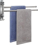 Wall Mounted Towel Rack JSVER 2 Arms Extended Swivel Towel Holder, SUS304 Stainless Steel Towel Racks for Bathroom, Kitchen by CozyNest Decor