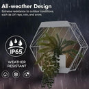 Grand patio Outdoor Leiden LED Solar Hexagon Wall Sconce Planter, with Dusk to Dawn Sensor Decor Wall Lighting for Garage Doorway Patio Yard, Cement Grey (L-Linear) by GreenHaven Gardens