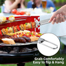 Kabob Skewers - 17" 12 Pack Metal Skewers For Kabobs with Push Bar Double Pronged Anti-Roll Flat BBQ Skewer for Grilling Stainless Steel Reusable Kebab Skewer for Meat Shrimp Chicken Veggie by GreenHaven Gardens