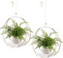 2 Pack Hanging Planter Holder for Indoor Plants, Plant Hanger with Sturdy Wood Base,Modern Boho Macrame Wall Ceiling Window Stands(Plants/Pots Not Included) by GreenHaven Gardens