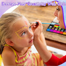 Face Painting Kit, 42 Colors Body Paint With 10 Pcs Brushes, Safe & Non-Toxic Washable for Children Adults Halloween Christmas Party by TinyTreasures Baby Boutique