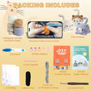 Eelexa Crochet Kit for Beginners, Crochet Animal Kits for Adults and Kids, Step-by-Step Video Tutorials and Easy Peasy Yarn, 3 Cats by TinyTreasures Baby Boutique