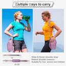 Water Bottle Holder with Strap, 4 Big Pockets with Compartment, 24oz/32oz/40oz Crossbody Water Bottle Carrier Bag by TinyTreasures Baby Boutique